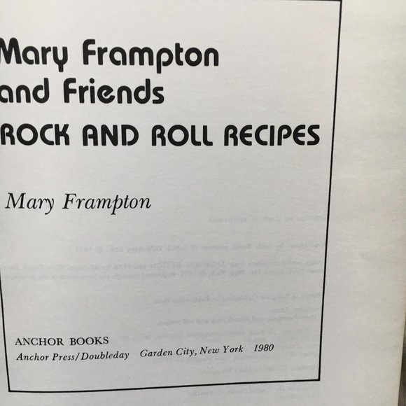 ROCK & ROLL RECIPES  COOKBOOK MARY FRAMPTON & FRIENDS - Picture 9 of 12